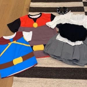 Disney Prince and princess themed outfits. Mr, Mrs and Mini outfits.